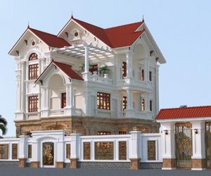 Thiết kế biệt thự mái thái đẳng cấp tại Bắc Ninh SV 17046
