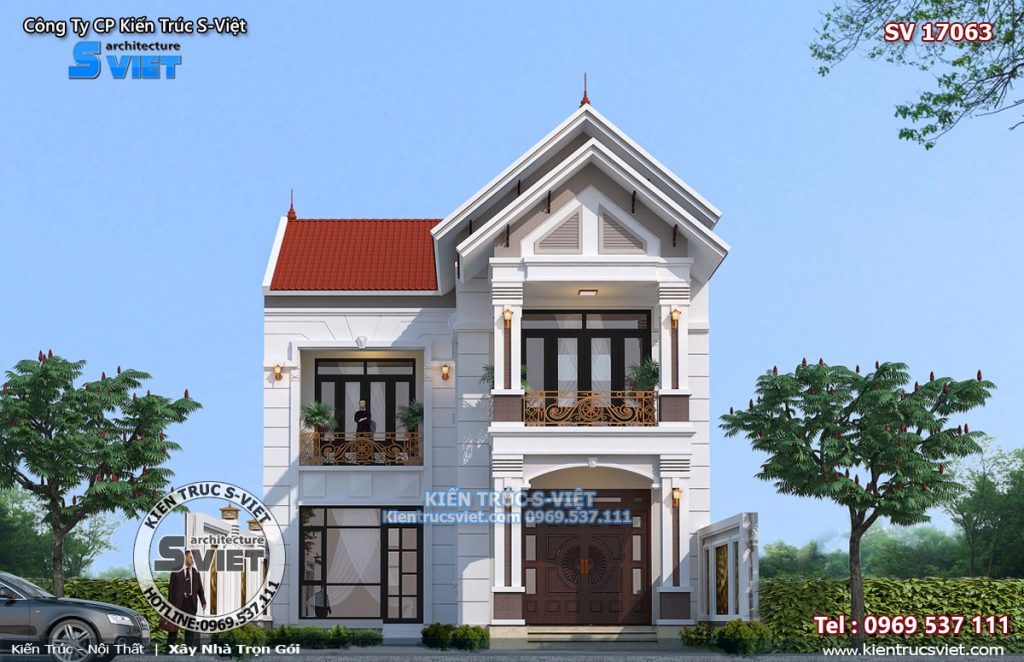 Nhà mái thái chữ L đẹp và thân quen tại Nam Định SV17063