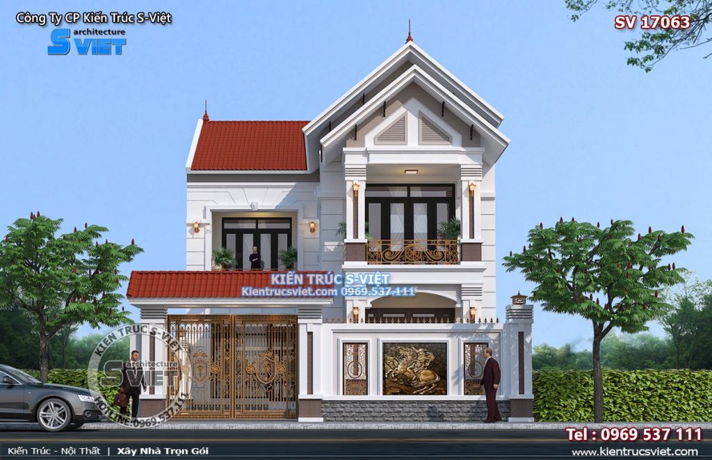 Nhà mái thái chữ L đẹp và thân quen tại Nam Định SV17063