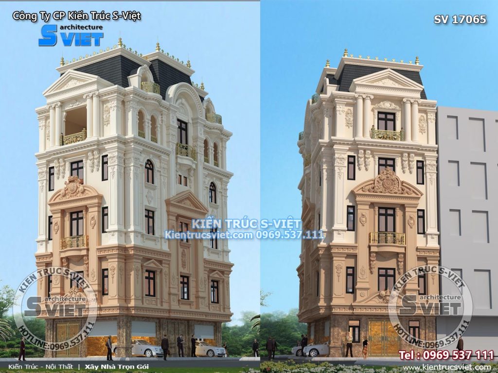 Thiết kế nhà theo phong cách tân cổ điển 4 tầng tại Bình Tân - LOUIS