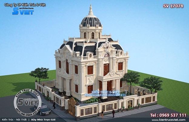 Biệt thự lâu đài 2 tầng đẹp nhất do Kiến Trúc S – Việt thiết kế