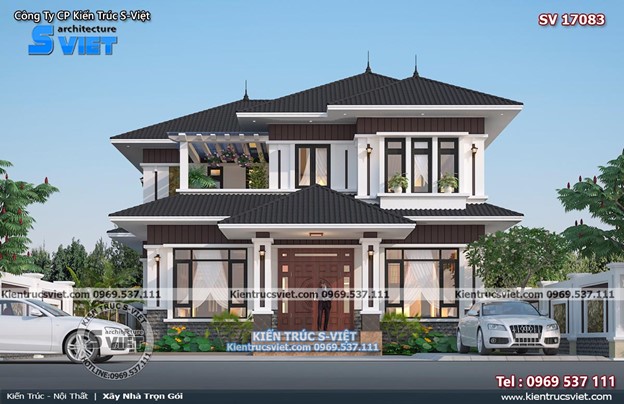 mẫu biệt thự nhà vườn đẹp nhất 2 tầng do Kiến Trúc S – Việt thiết kế