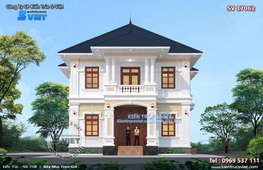 Thiết kế biệt thự nhà vườn 2 tầng sang trọng mặt tiền 10x13m