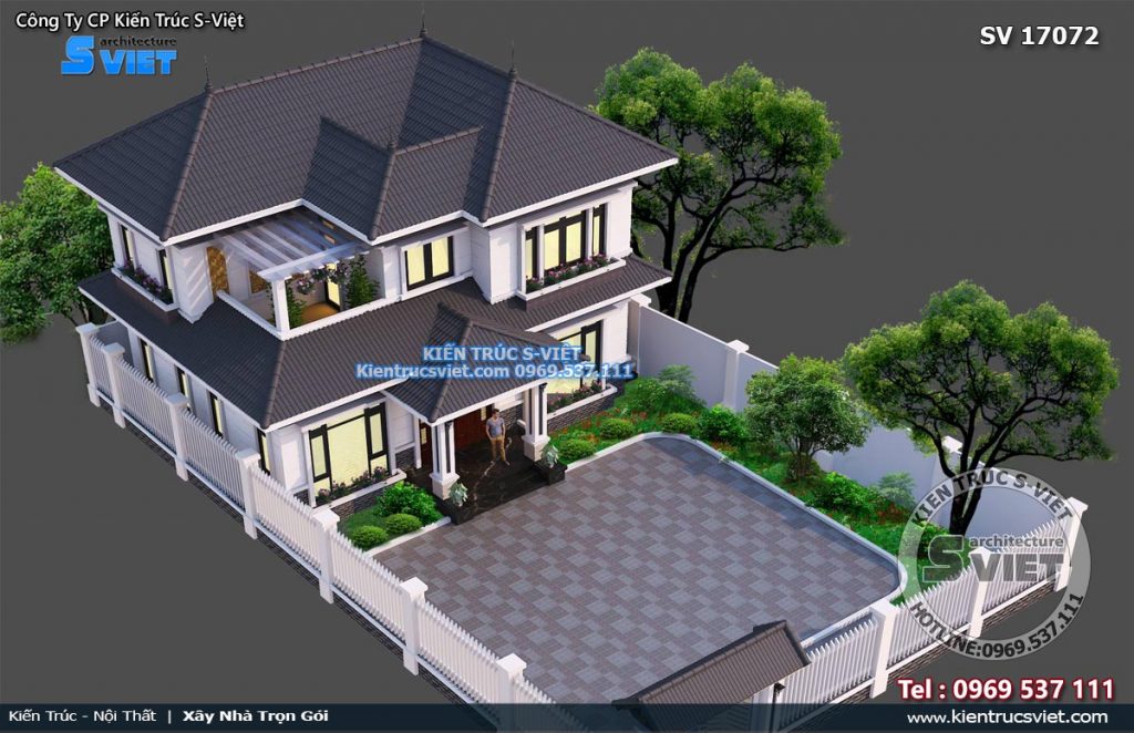 Biệt thự nhà vườn mái Nhật cho gia đình 3 thế hệ