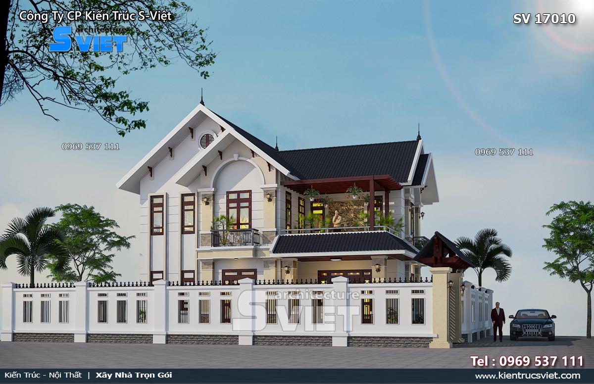 mẫu nhà 2 tầng mái nhật