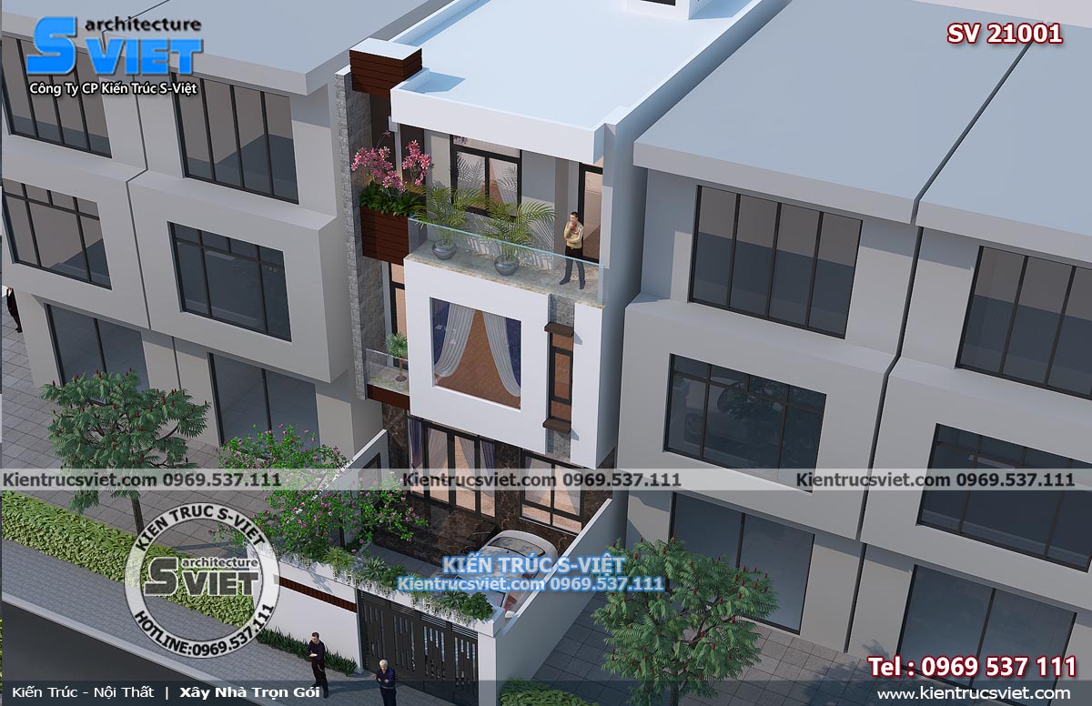 Mẫu nhà biệt thự hiện đại đẹp trẻ trung sang trọng được thiết kế bởi Kiến Trúc S – Việt