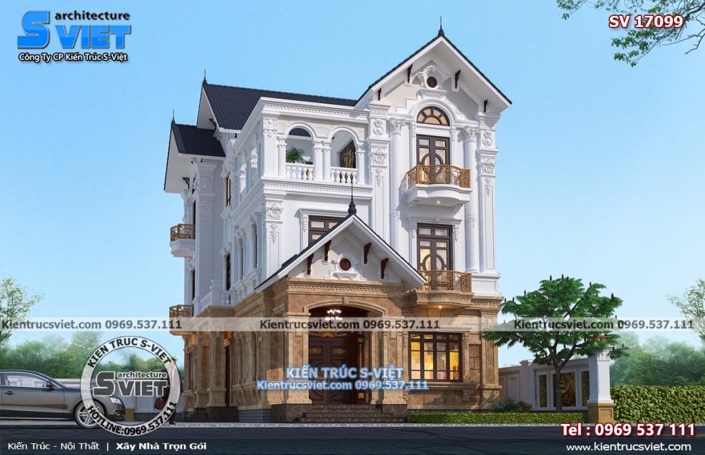 thiết kế biệt thự 3 tầng
