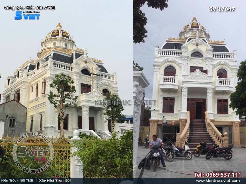 mẫu biệt thự tân cổ điển 3 tầng đẹp