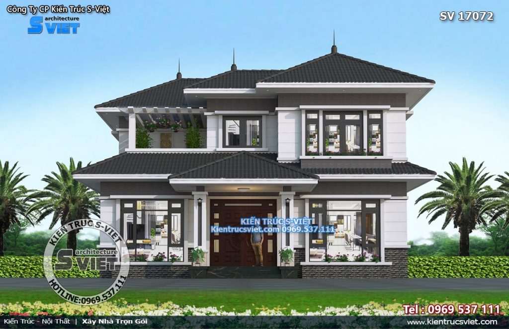mẫu nhà vườn 2 tầng đẹp
