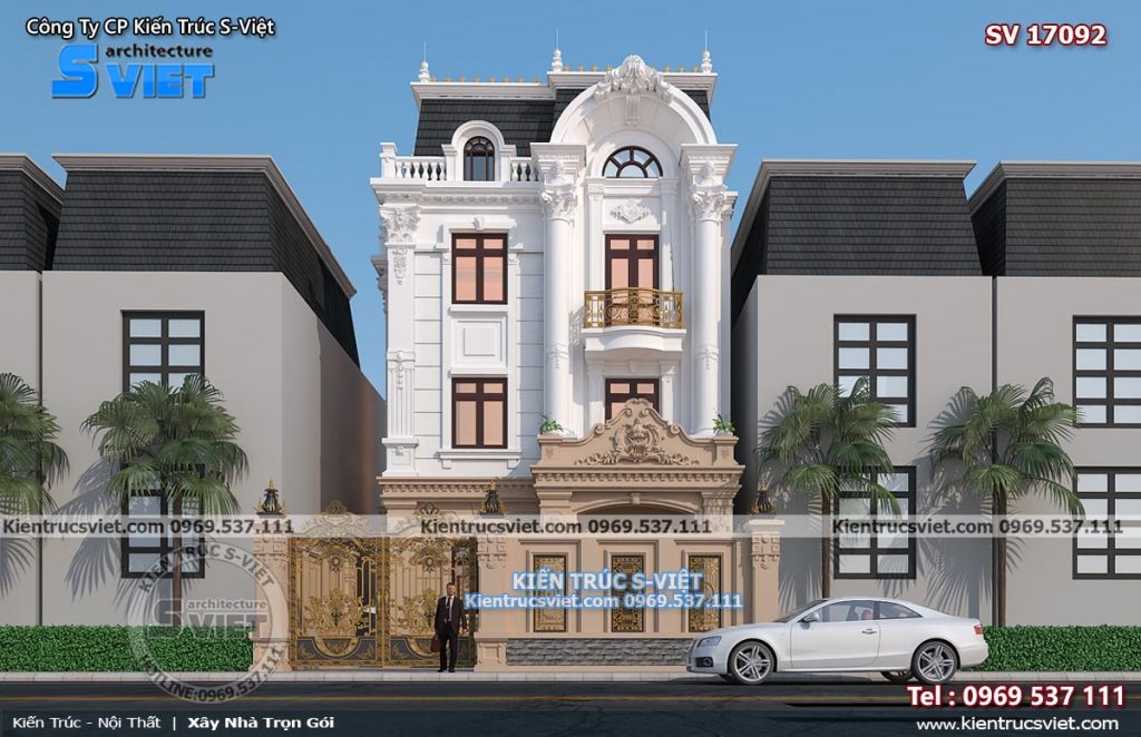biệt thự tân cổ điển 3 tầng kiểu Pháp