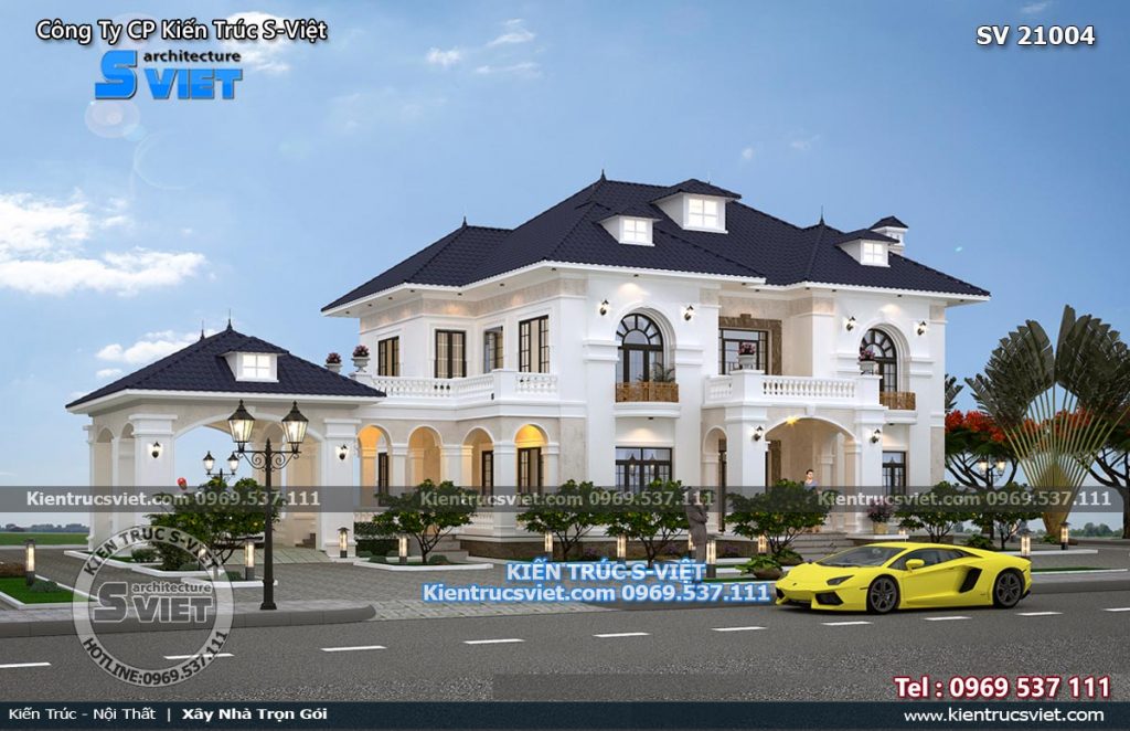 mẫu nhà biệt thự 2 tầng