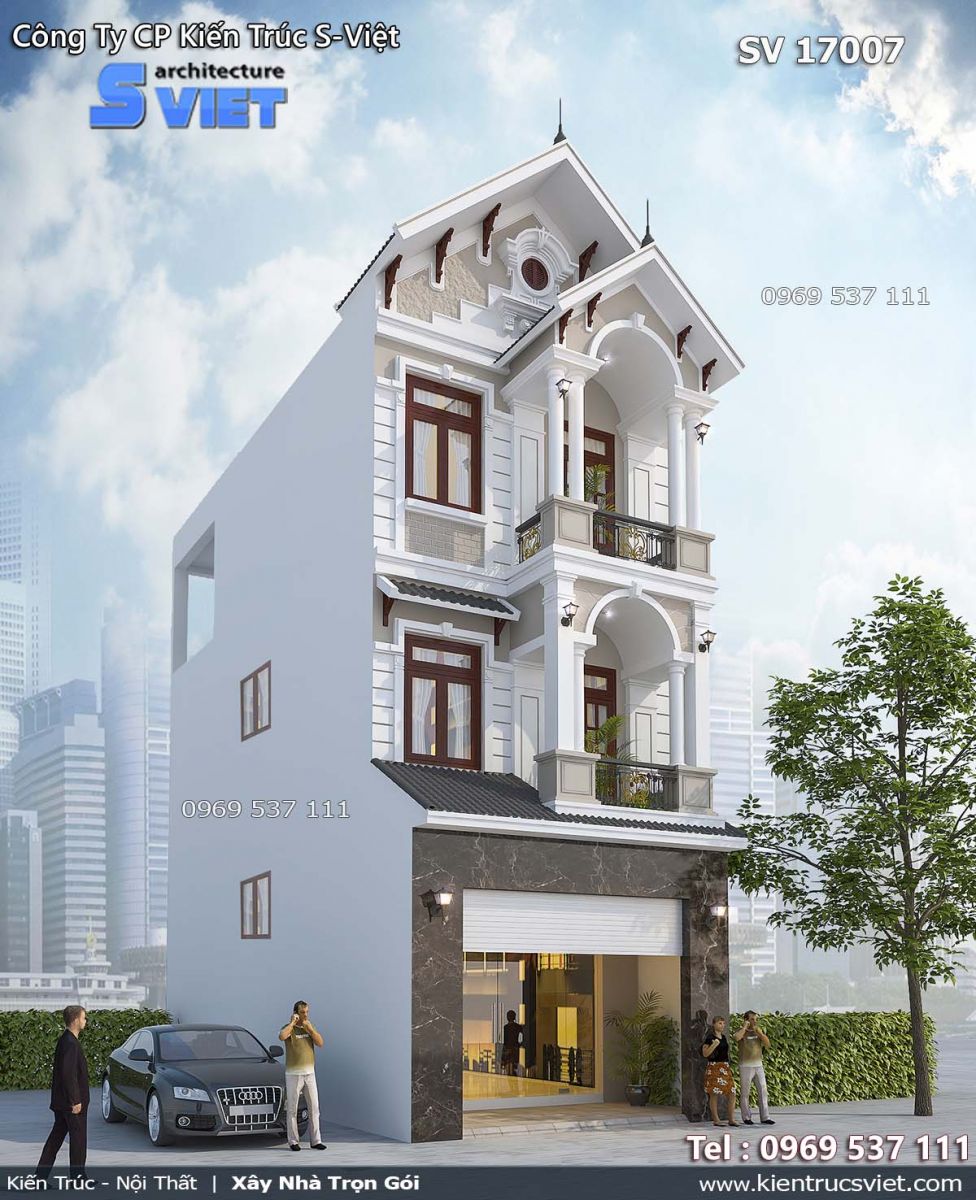 mẫu thiết kế nhà phố 5x12