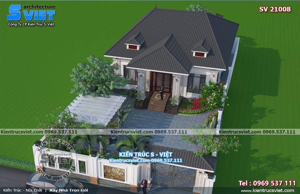 biệt thự 1 tầng sang trọng