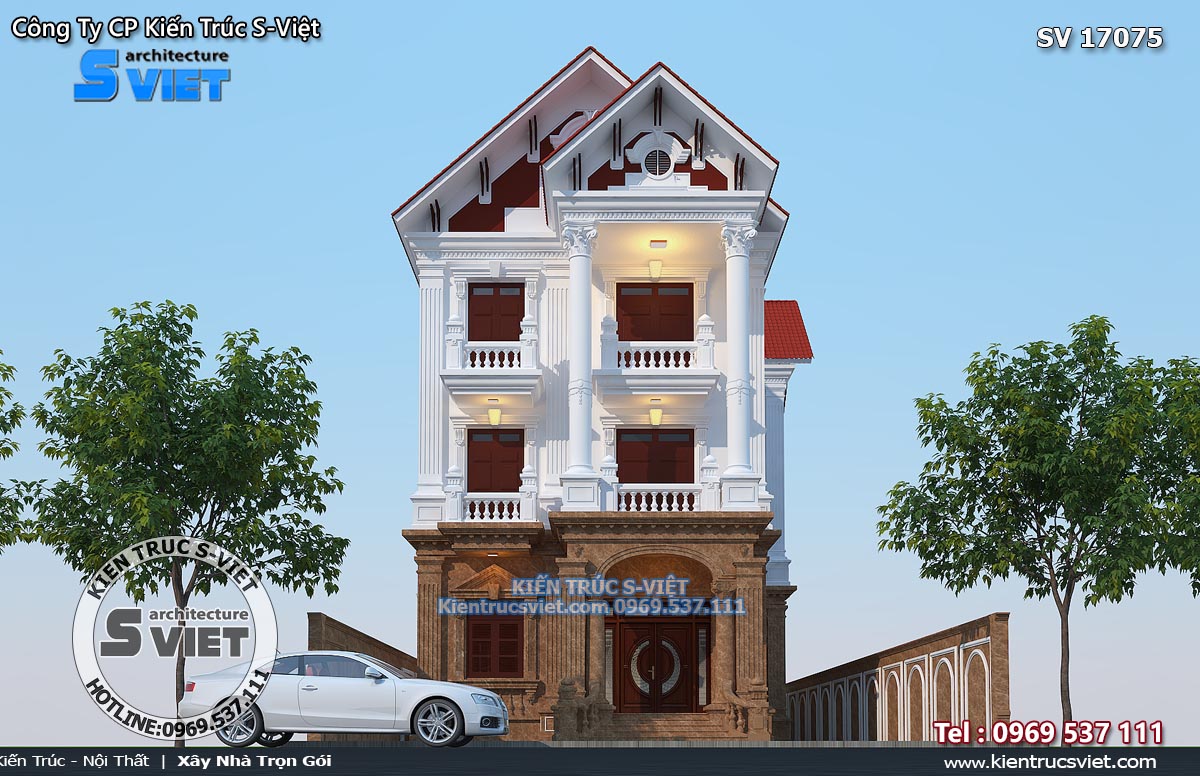 mẫu biệt thự Pháp mái thái