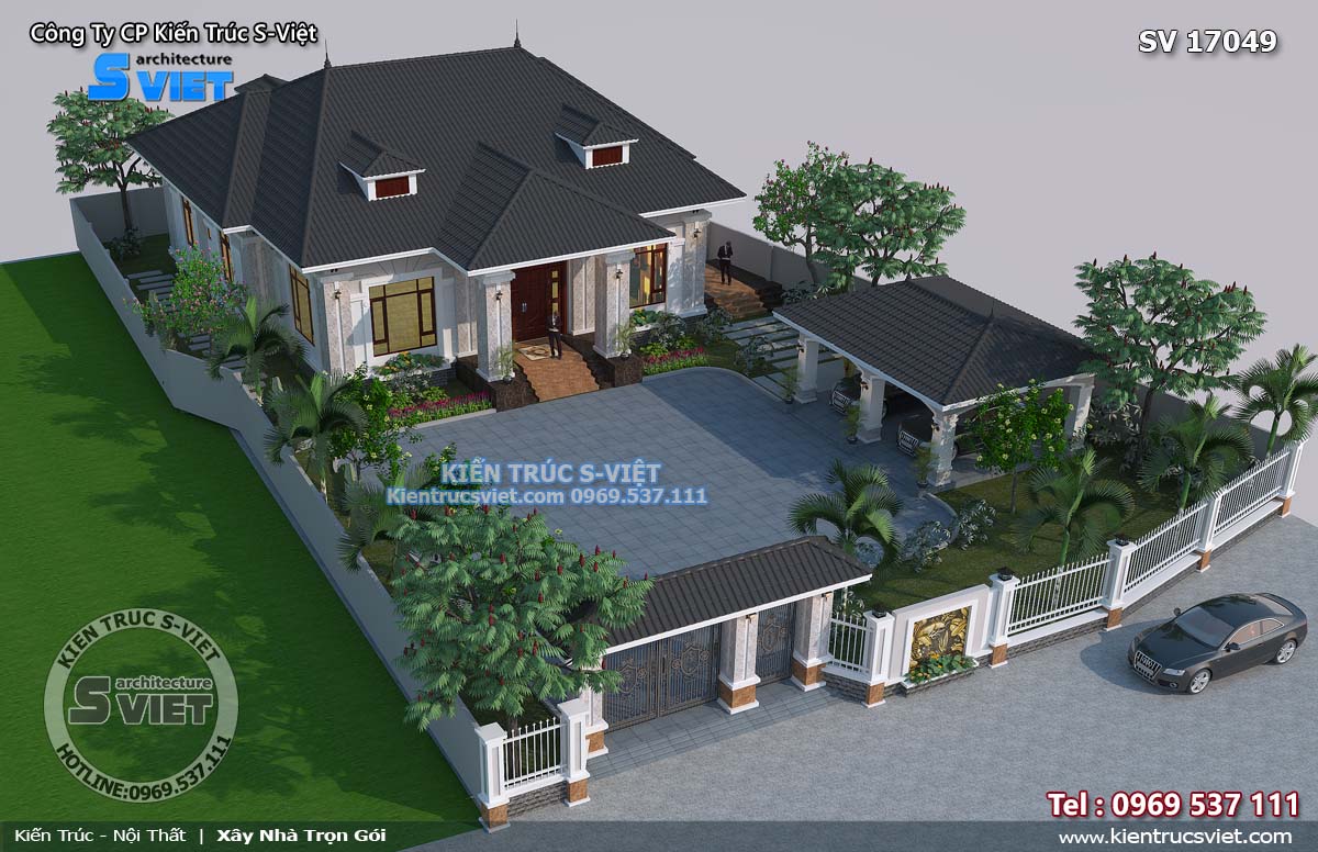 mẫu nhà cấp 4 sang trọng