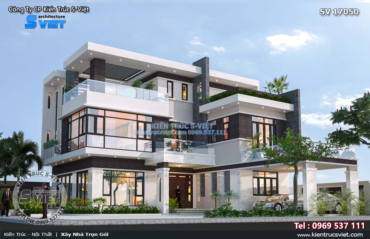 Biệt thự 2 tầng hiện đại đẹp mái Thái mới nhất 2020 - ACHI 25225